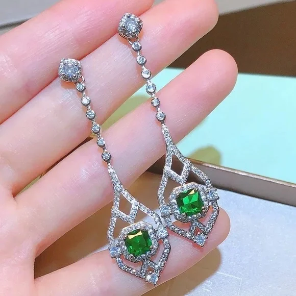 2ct Art Deco Earrings